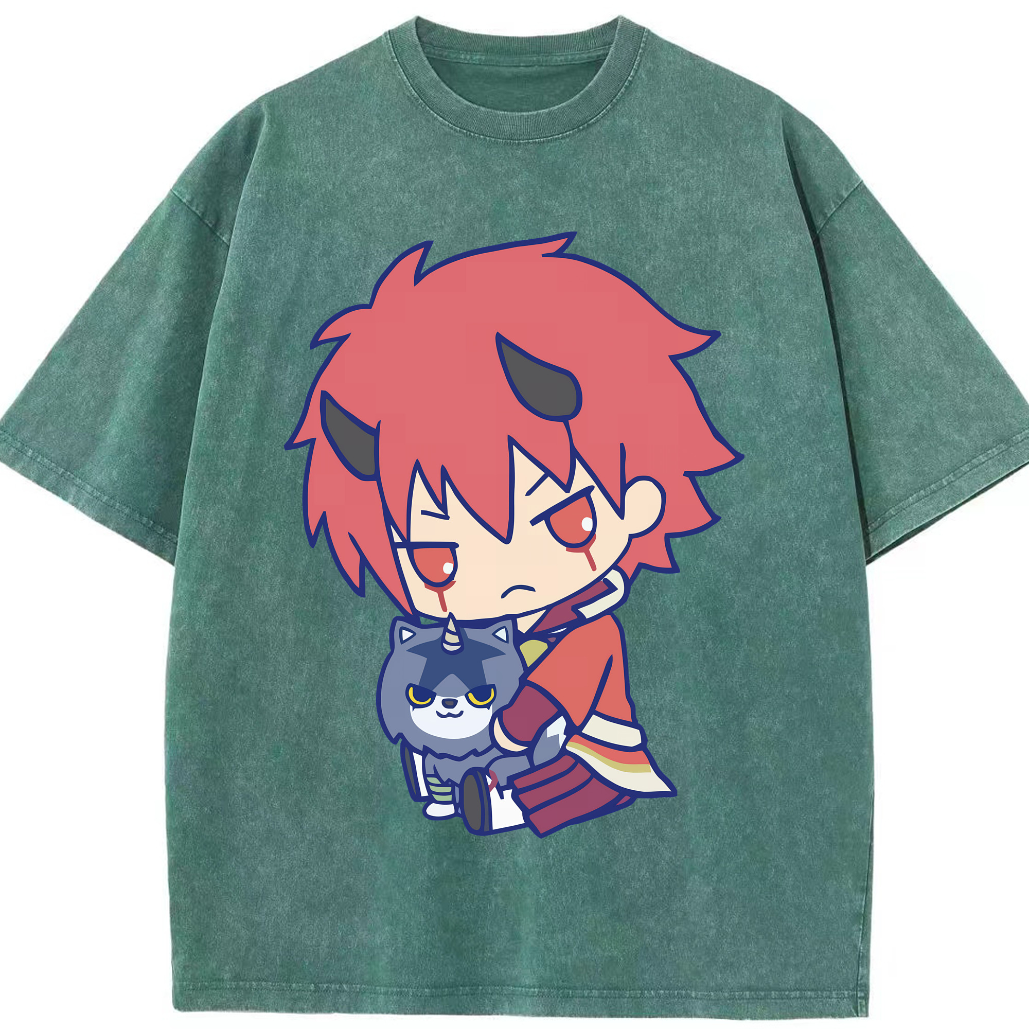 （画像用） 転スラ Regarding Reincarnated to Slime 綿100% ヴィンテージ風 半袖Tシャツ（フロントプリント）